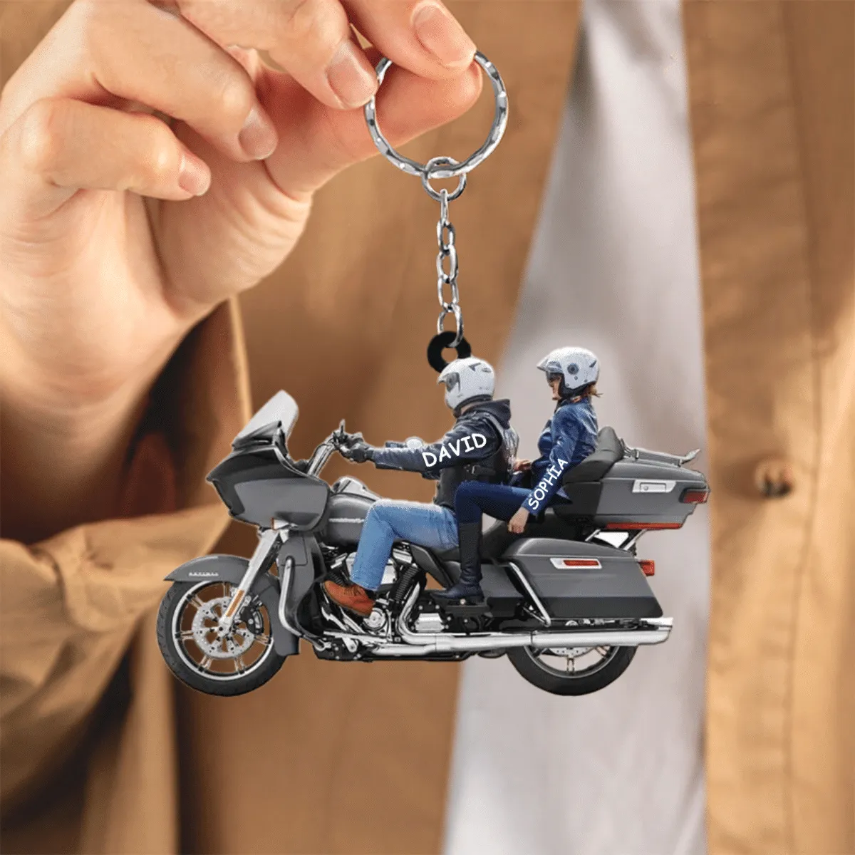 2023 New Release Personalized Biker Couple Ultra Limited Motorcycle Acrylic Keychain for Husband and Wife