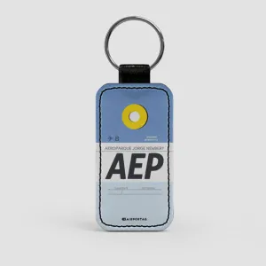 Personalized AEP Leather Keychain - Custom Engraved Genuine Leather Keyring