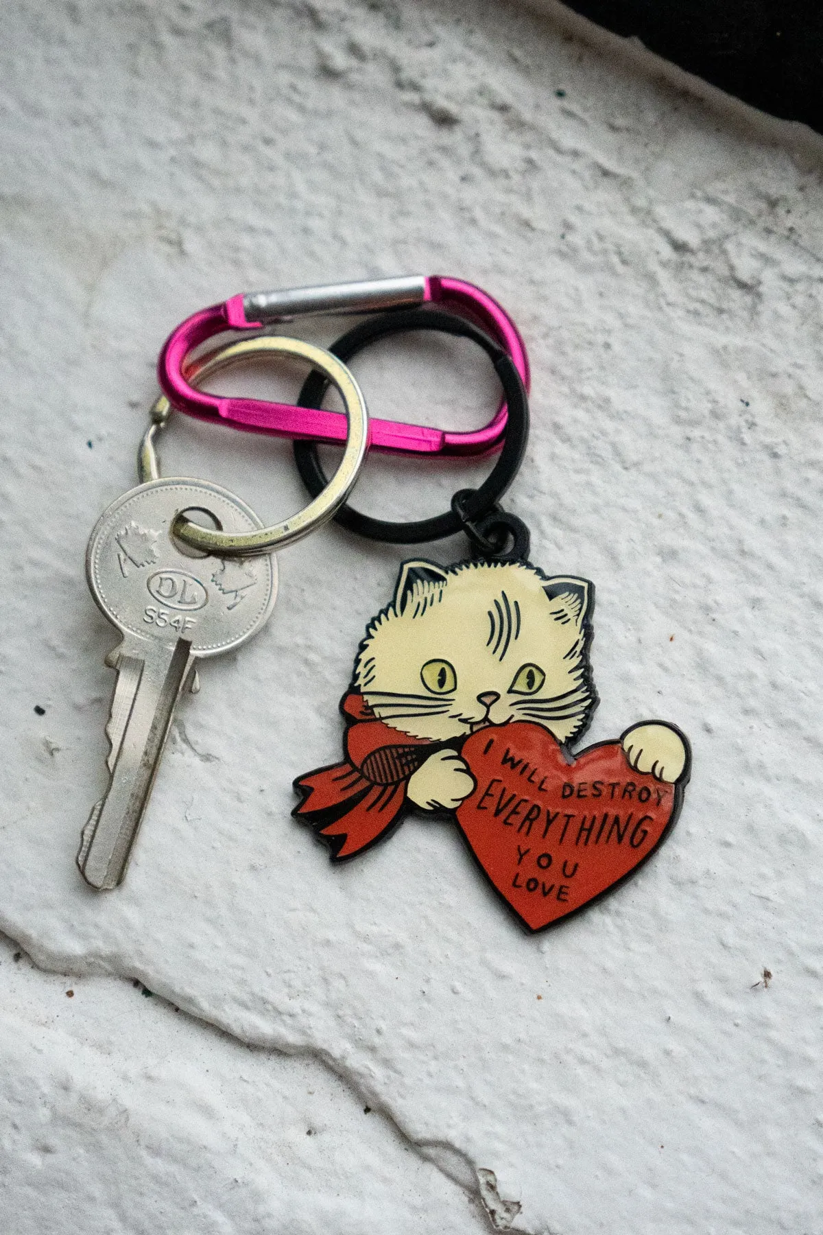 Destroy Cat Keychain