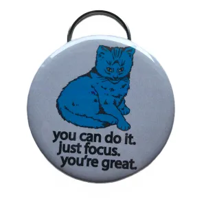 Focus Cat Keychain - Blue