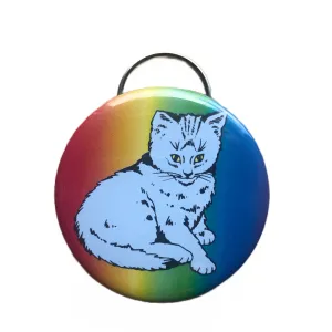 Focus Cat Keychain - Rainbow