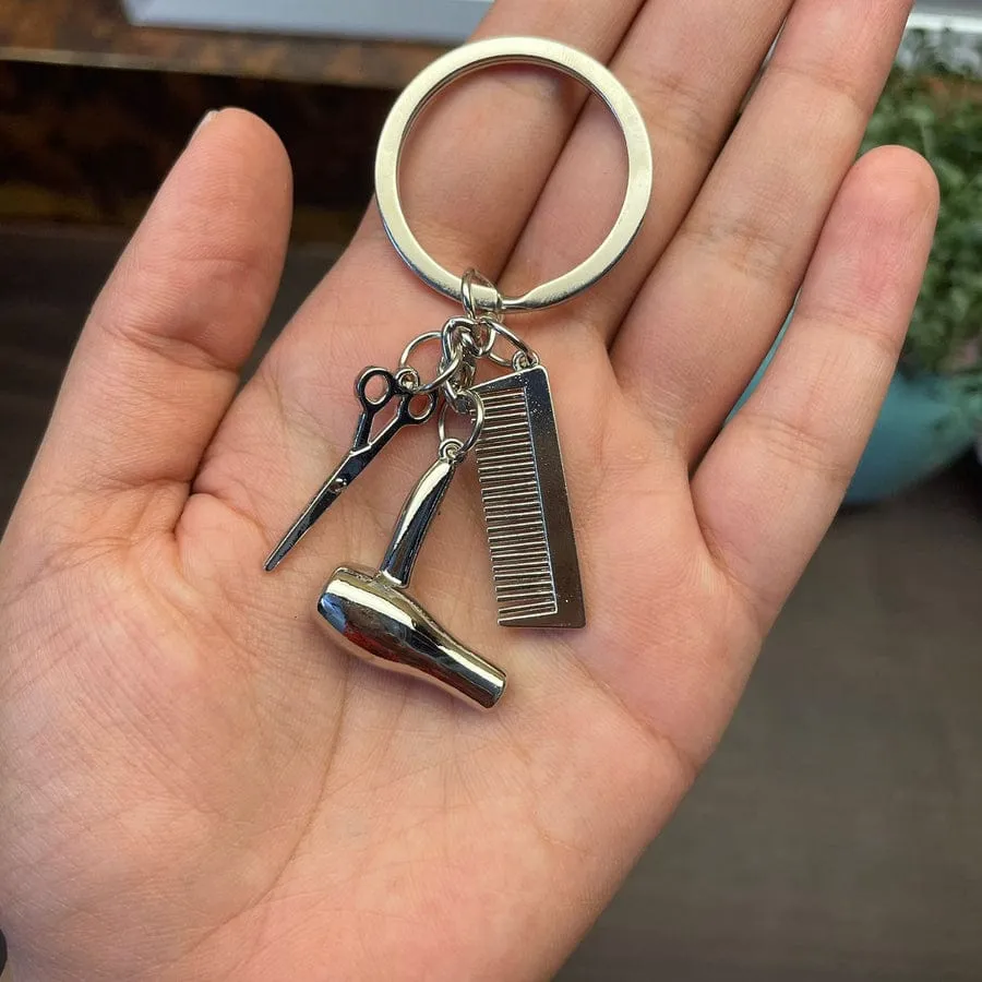 Hair Accesories 3-In-1 Metal Keychain (Select From Drop Down)