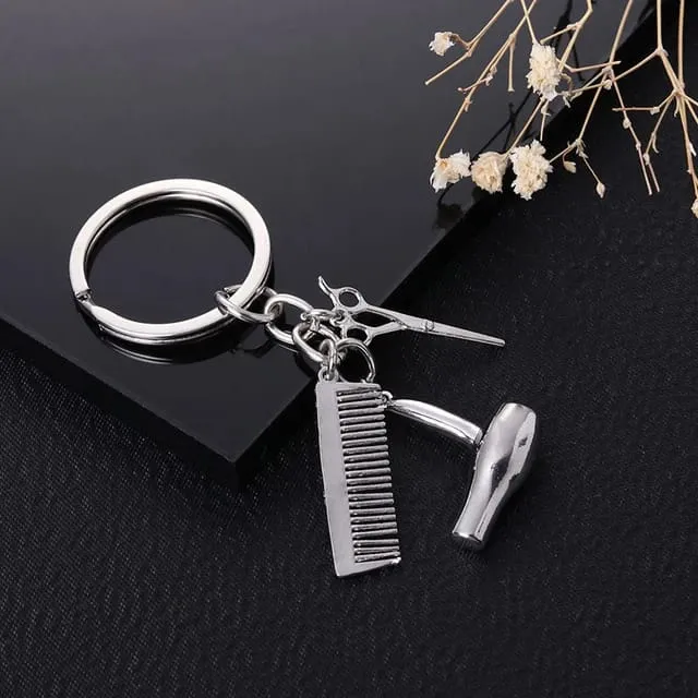 Hair Accesories 3-In-1 Metal Keychain (Select From Drop Down)