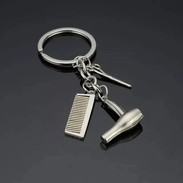 Hair Accesories 3-In-1 Metal Keychain (Select From Drop Down)