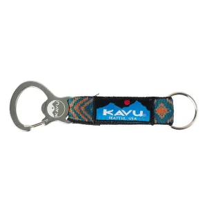 Kavu Crack it Open Keychain - Teal Geo