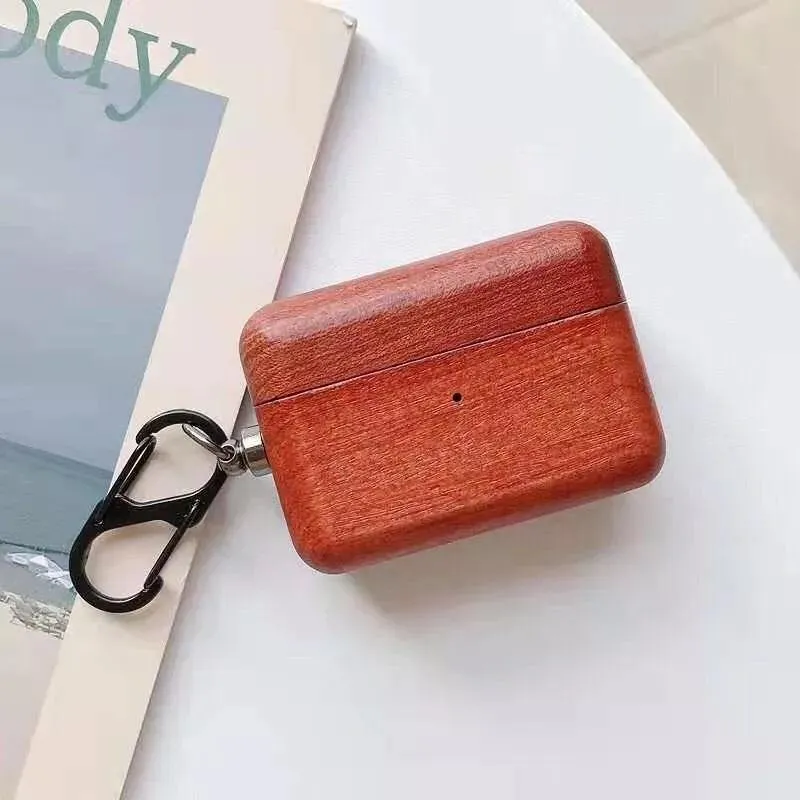 Rosewood Apple AirPods Pro Case with Keychain