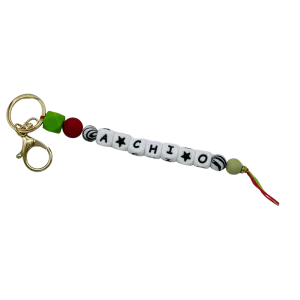 Silicone Beaded Keychain - Alpha Chi Omega