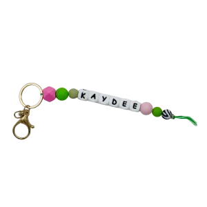 Silicone Beaded Keychain - Kappa Delta