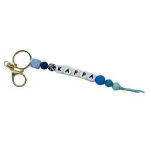 Silicone Beaded Keychain - Kappa Kappa Gamma