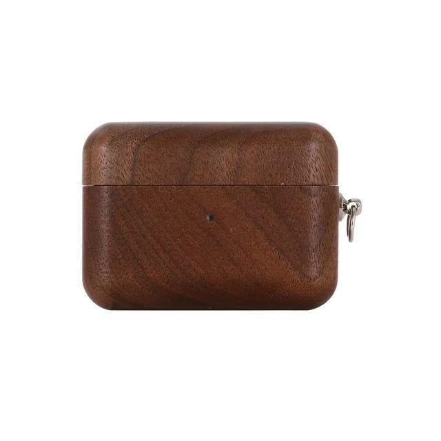 Walnut AirPods Pro Case with Keychain