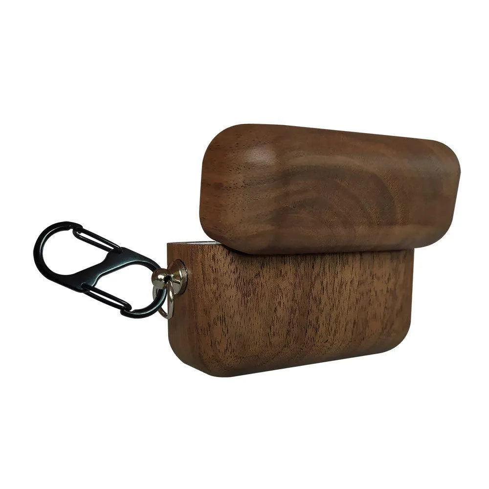 Walnut AirPods Pro Case with Keychain