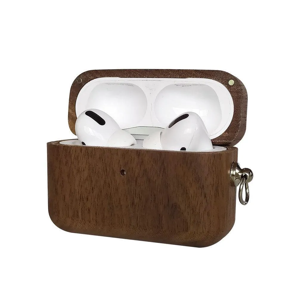 Walnut AirPods Pro Case with Keychain