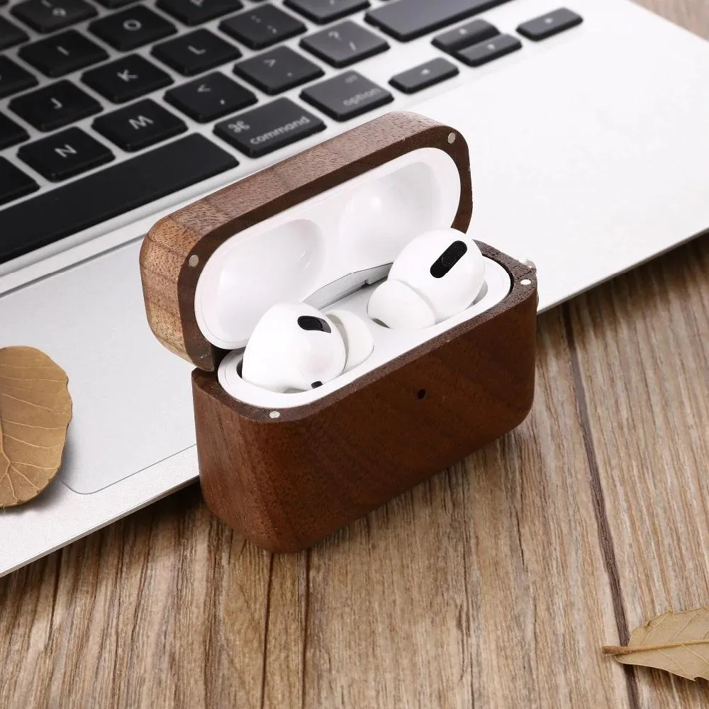 Walnut AirPods Pro Case with Keychain