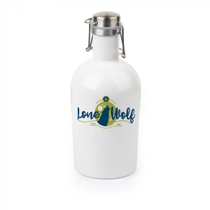 White Sublimation Water Bottle Growler 64 oz